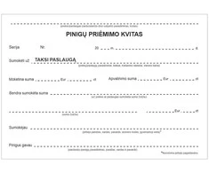 Pinigų priėmimo kvitai TAKSI, A7x2x50, be Nr.
