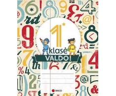 Pirmoko sąsiuvinis, 12 lapų, langeliais