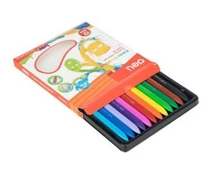 Plastikinės kreidelės DELI EC20000, 12 spalvų