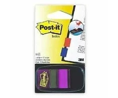 Plastikiniai žymekliai Post-it. 25x43mm. 50vnt..violetinės spalvos