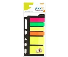 Plastikiniai žymekliai Stick´N 21070, 4 spalvos 45x12mm ir 2 spalvos 45x25mm