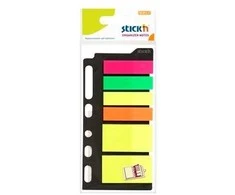 Plastikiniai žymekliai Stick´N 21070, 4 spalvos 45x12mm ir 2 spalvos 45x25mm