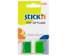 Anna Zaradna Plastikiniai žymekliai Stick´N 26023, 45x25mm, 50vnt., neoninės žalios spalvos, blisteryje