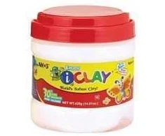 Plastilinas Amos iClay, 400g, kietėjantis ore, kibirėlyje, įvairių spalvų
