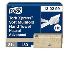 Essity Denmark As Servetėlės Tork Xpress Advanced (130299) 2 sluoksniai, natūralios spalvos, 180 lapelių