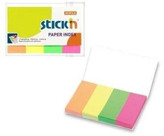 Stickxb4N Popieriniai žymekliai Stick´N 21205, 50x20mm, 4 neoninės spalvos po 50vnt.