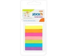 Popieriniai žymekliai Stick´N 21618, 50x10mm, 7 neoninės spalvos po 40vnt., blisteryje