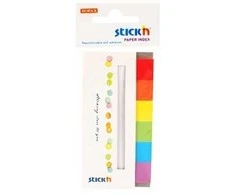 Popieriniai žymekliai StickN, 21598, Vaivorykštė, 6 spalvos po 30 lapelių, 45x15mm