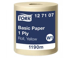 Pramoninis popierius Tork Basic Universal W1, 127107, 1 sluoksnis, gelsvos spalvos, 1190m