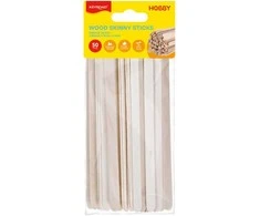 Mediniai pagaliukai Keyroad 140x5mm 50 vnt natūralios spalvos