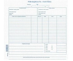 PVM sąskaita faktūra 8 colių, SC, be NR. 100 lapų