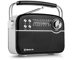Radijas REAL-EL X-545 juodos spalvos