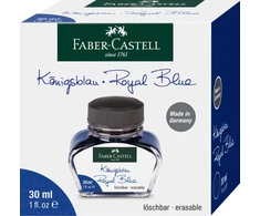 Rašalas Faber-Castell, 30ml, stikliniame buteliuke, mėlynos spalvos