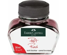 *Rašalas Faber-Castell, 30ml,raudonos spalvos
