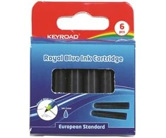 Rašalo kapsulės Keyroad, mėlynos spalvos, 6 vnt./pak.