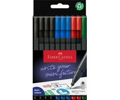 Rašikliai Faber-Castell FinePen, 0.4mm 10 vnt.