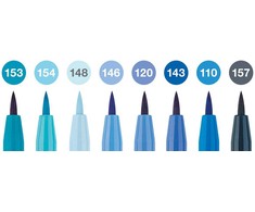 Rašikliai piešimui Faber-Castell Pitt Artist Pen The Blues, 8vnt