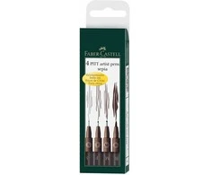 Rašikliai piešimui Faber-Castell PITT, S, F, M, B, 4vnt., rudos spalvos