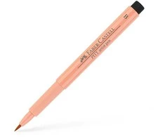 Rašiklis piešimui Faber-Castell PITT Artist Pen B, teptukinis, #132 rusvai gelsvas Raudona