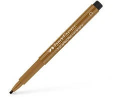 Rašiklis piešimui Faber-Castell PITT Artist Pen C, kaligrafinis, #180 Raw Umber