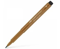 Rašiklis piešimui Faber-Castell PITT Artist Pen B, teptukinis, #180 Raw Umber