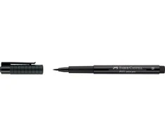 Rašiklis piešimui Faber-Castell PITT Artist Pen B, teptukinis, #199 juodos spalvos