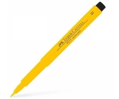Rašiklis piešimui Faber-Castell PITT Artist Pen B, teptukinis, #107 Cadmium Geltona