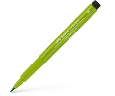 Rašiklis piešimui Faber-Castell PITT Artist Pen B, teptukinis, #170 May Žalias