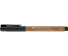 Rašiklis piešimui Faber-Castell PITT Artist Pen C, kaligrafinis, #180 Raw Umber
