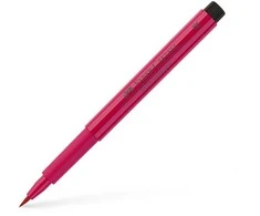 Rašiklis piešimui Faber-Castell PITT Artist Pen B, teptukinis, #127 Rožinė Carmine