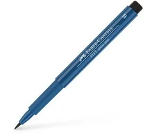 Rašiklis piešimui Faber-Castell PITT Artist Pen B, teptukinis, #247 Indanthrene Mėlyna