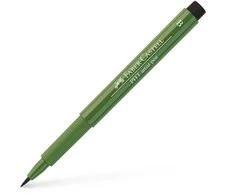 Rašiklis piešimui Faber-Castell PITT Artist Pen B, teptukinis, #174 Chromium Žalias Opaque