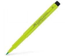 Rašiklis piešimui Faber-Castell PITT Artist Pen B, teptukinis, #171 Light Žalias