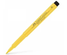 Rašiklis piešimui Faber-Castell PITT Artist Pen B, teptukinis, #108 Dark Cadmium Geltona
