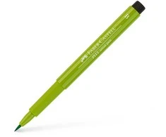 Rašiklis piešimui Faber-Castell PITT Artist Pen B, teptukinis, #170 May Žalias