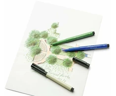Rašiklis piešimui Faber-Castell PITT Artist Pen, 1.5mm, #251 Sidabrinis
