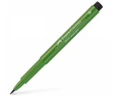 Rašiklis piešimui Faber-Castell PITT Artist Pen B, teptukinis, #167 Permanent Žalias Olive