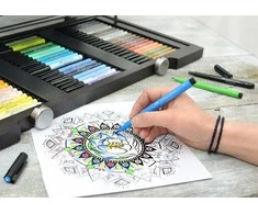Orange Rašiklis piešimui Faber-Castell PITT Artist Pen B, teptukinis, #113 Oranžinis Glaze
