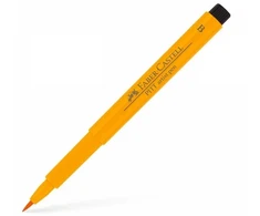 Rašiklis piešimui Faber-Castell PITT Artist Pen B, teptukinis, #109 Dark Chrome Geltona