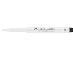 Rašiklis piešimui Faber-Castell PITT Artist Pen B, teptukinis, #101 Baltas