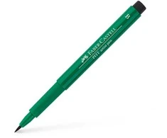 Rašiklis piešimui Faber-Castell PITT Artist Pen B, teptukinis, #264 Dark Phthalo Žalias