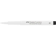 Rašiklis piešimui Faber-Castell PITT Artist Pen B, teptukinis, #101 Baltas