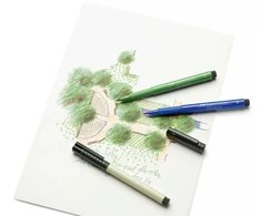 Rašiklis piešimui Faber-Castell PITT Artist Pen, 1.5mm, #251 Sidabrinis
