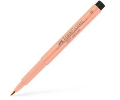 Rašiklis piešimui Faber-Castell PITT Artist Pen B, teptukinis, #132 rusvai gelsvas Raudona