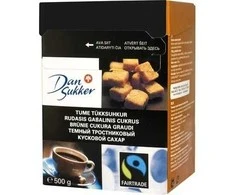 Cukrus Dan Sukker, rudas, gabalinis, 500g