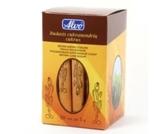 Cukrus piršteliais Alvo, rudas, 250 g, 50 vnt. x 5 g