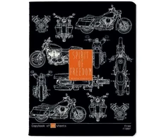 Sąsiuvinis Bruno Visconti, Blueprint Moto, A5, 48 lapai, langeliais
