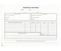 Technoinform Blankai Sąskaitos-faktūros A5x2x50 be numeracijos, savikopijuojanti
