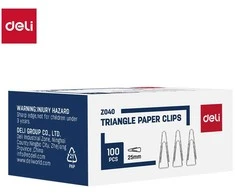 Sąvaržėlės trikampinės DELI 25mm 100vnt/pak