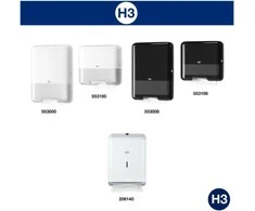 Servetėlės Tork Flushable Singlefold Advanced H3 (290190), 2 sluoksniai, baltos spalvos, 250 lapelių